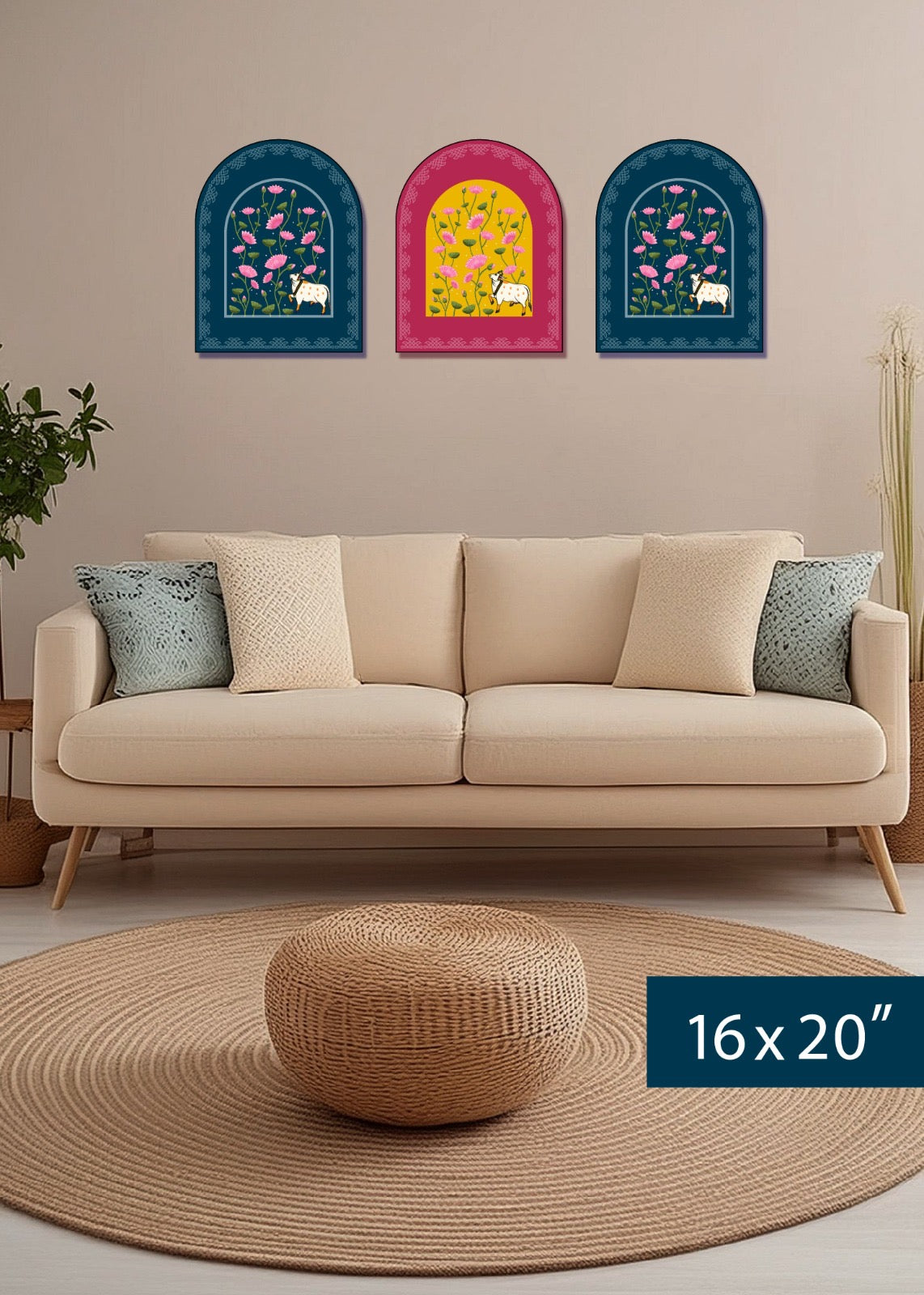 Pichwai Art Arch - Set of three - Decor By The Way
