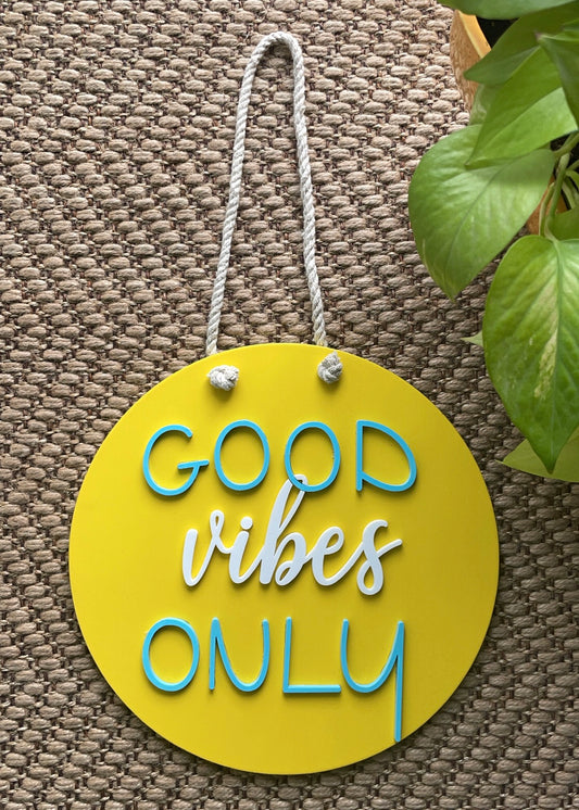 Good Vibes Only Wall Decor - Decor By The Way