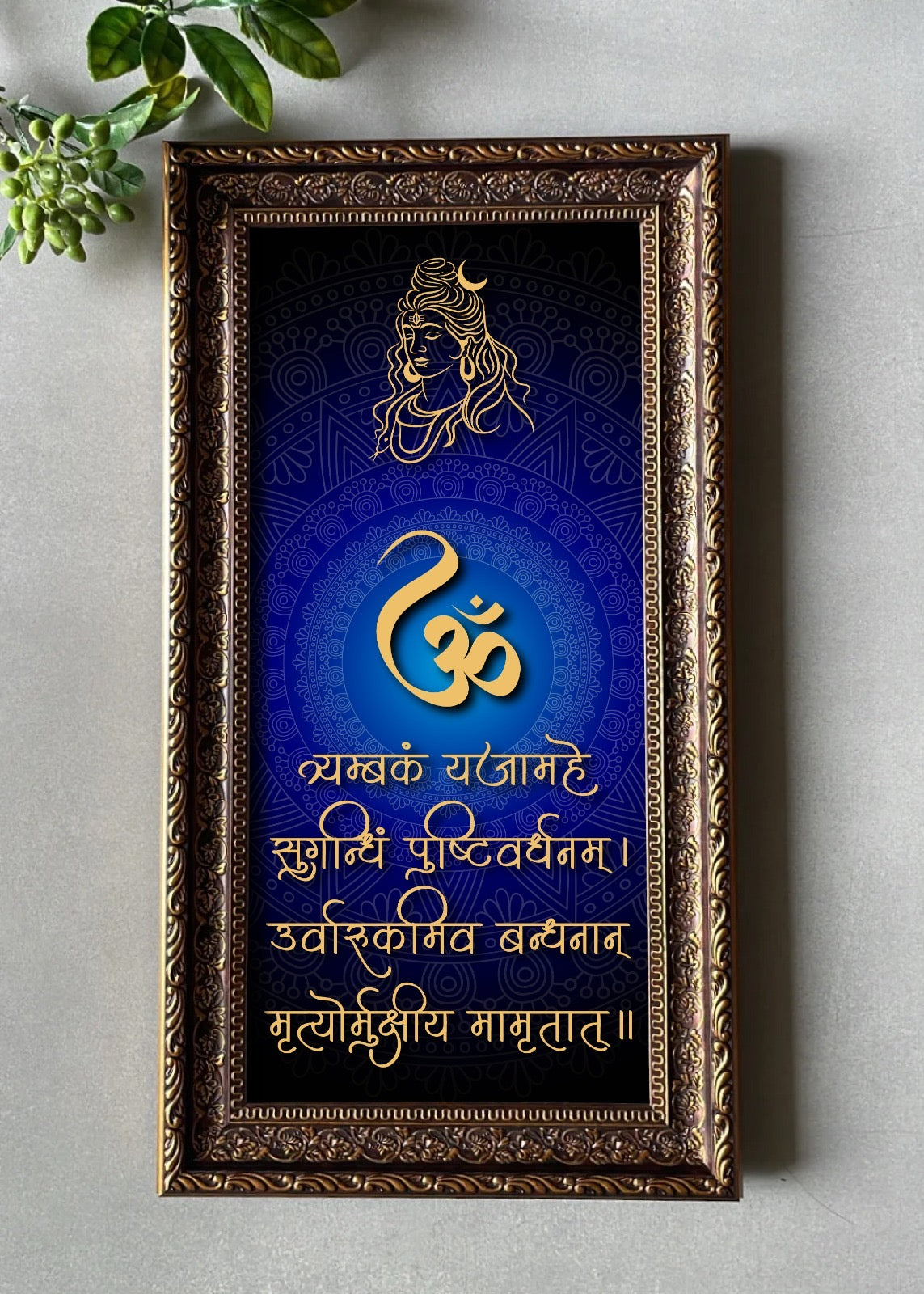 Mahamrityunjaya Mantra Wall Frame - Decor By The Way