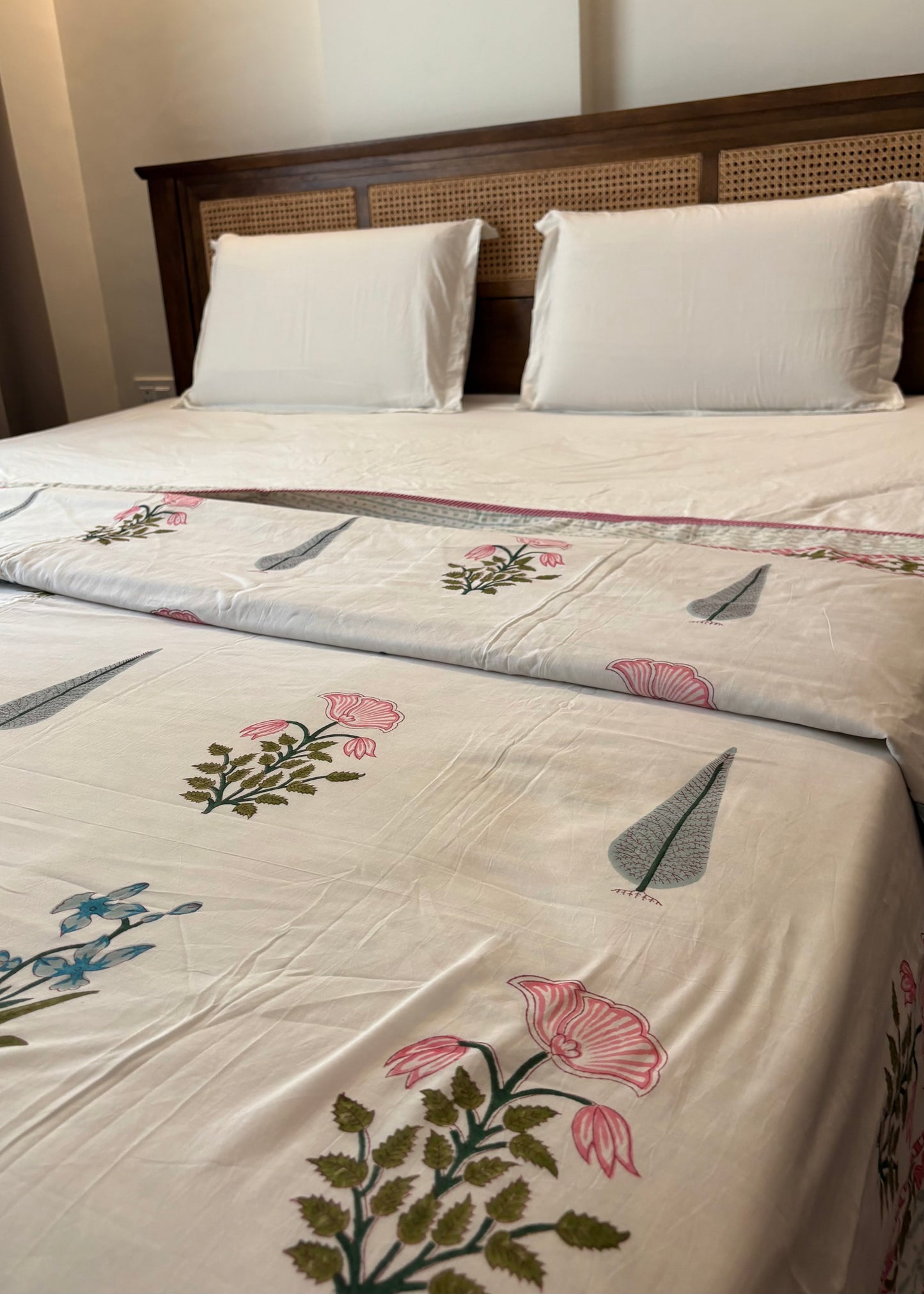 Bahar 100% Mulmul Cotton Reversible AC Dohar – Hand Block Printed - Decor By The Way