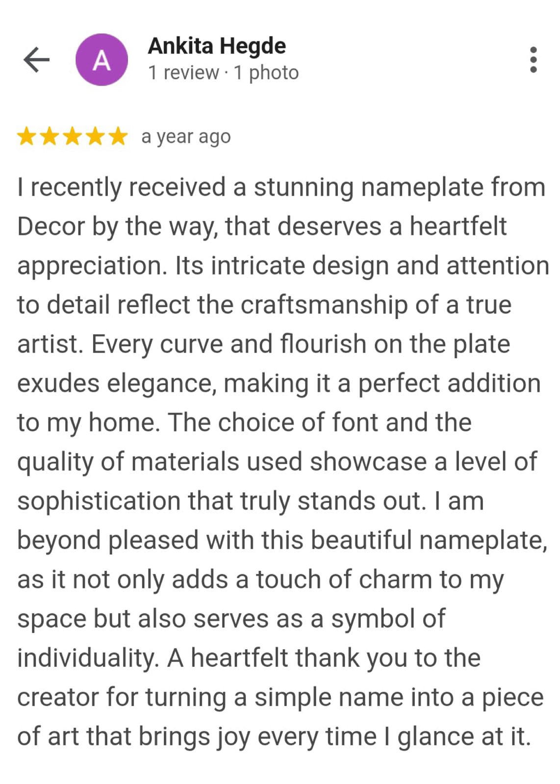 Antique Name Plate - Decor By The Way