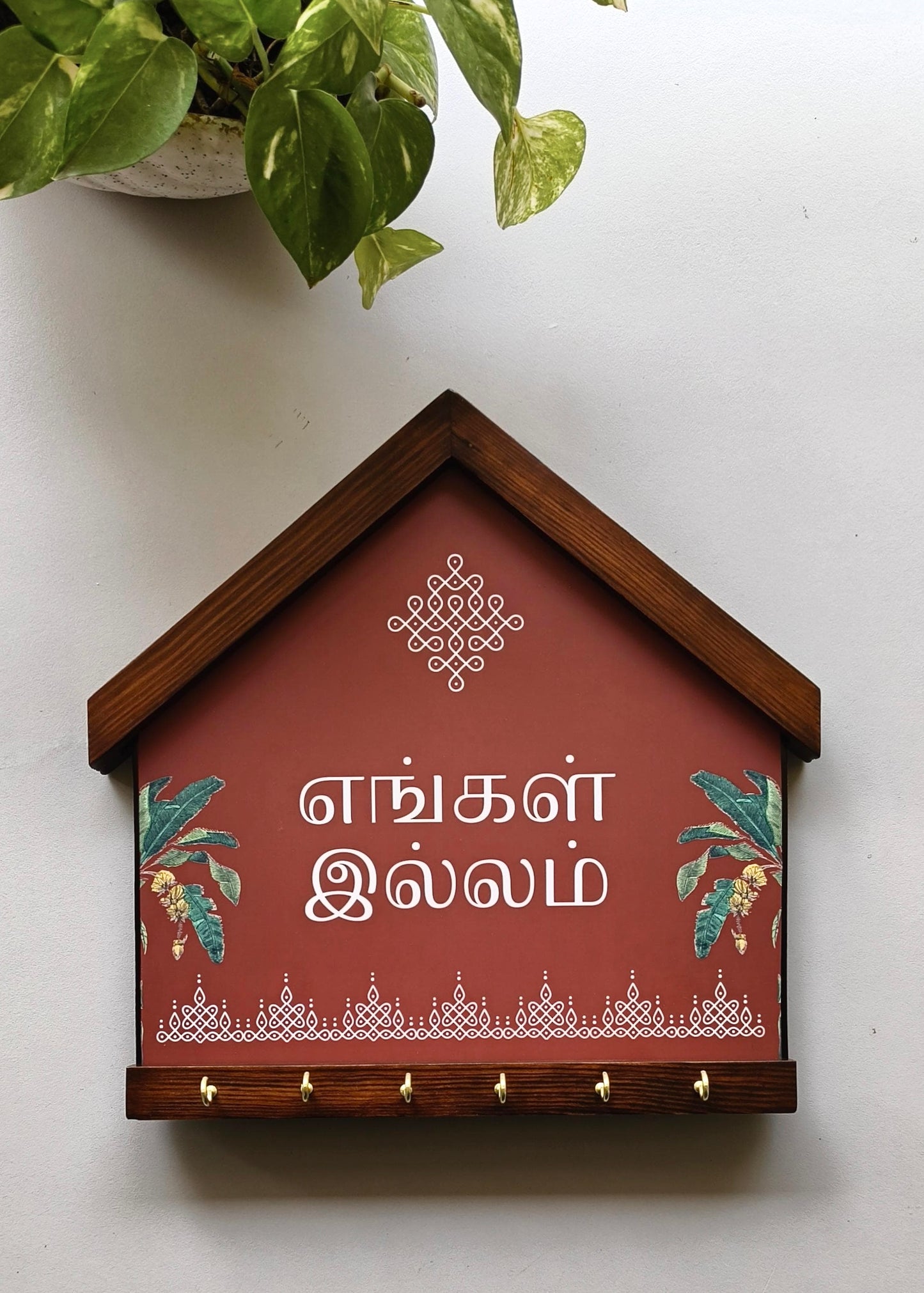 Mangala Illam - Wooden Key Holder - Decor By The Way