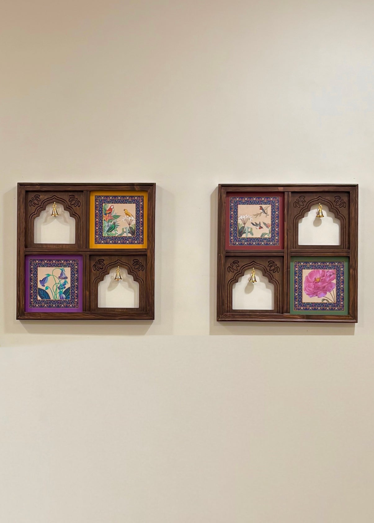 Rang Mahal Wooden Wall Art - Jaipur Jharokha Inspired – Decor By The Way