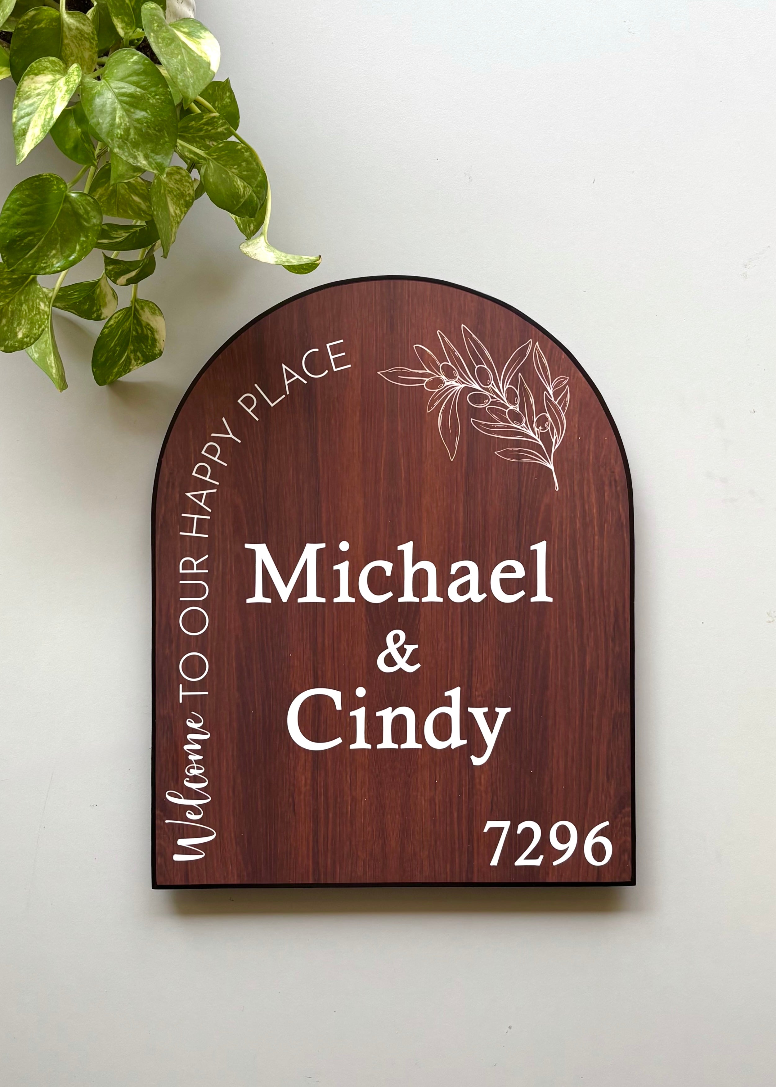 830 Name Infinite Love Archway Name Plate – Decor By The Way
