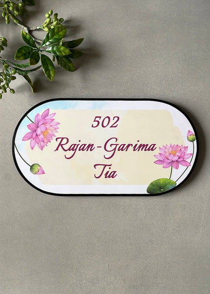 Lotus Blossom Name Plate