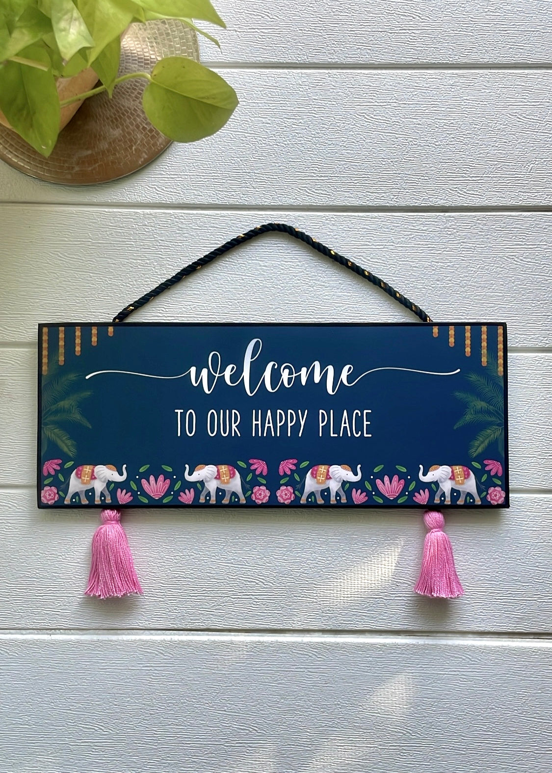 Welcome to Our Happy Place Hanging - Decor By The Way