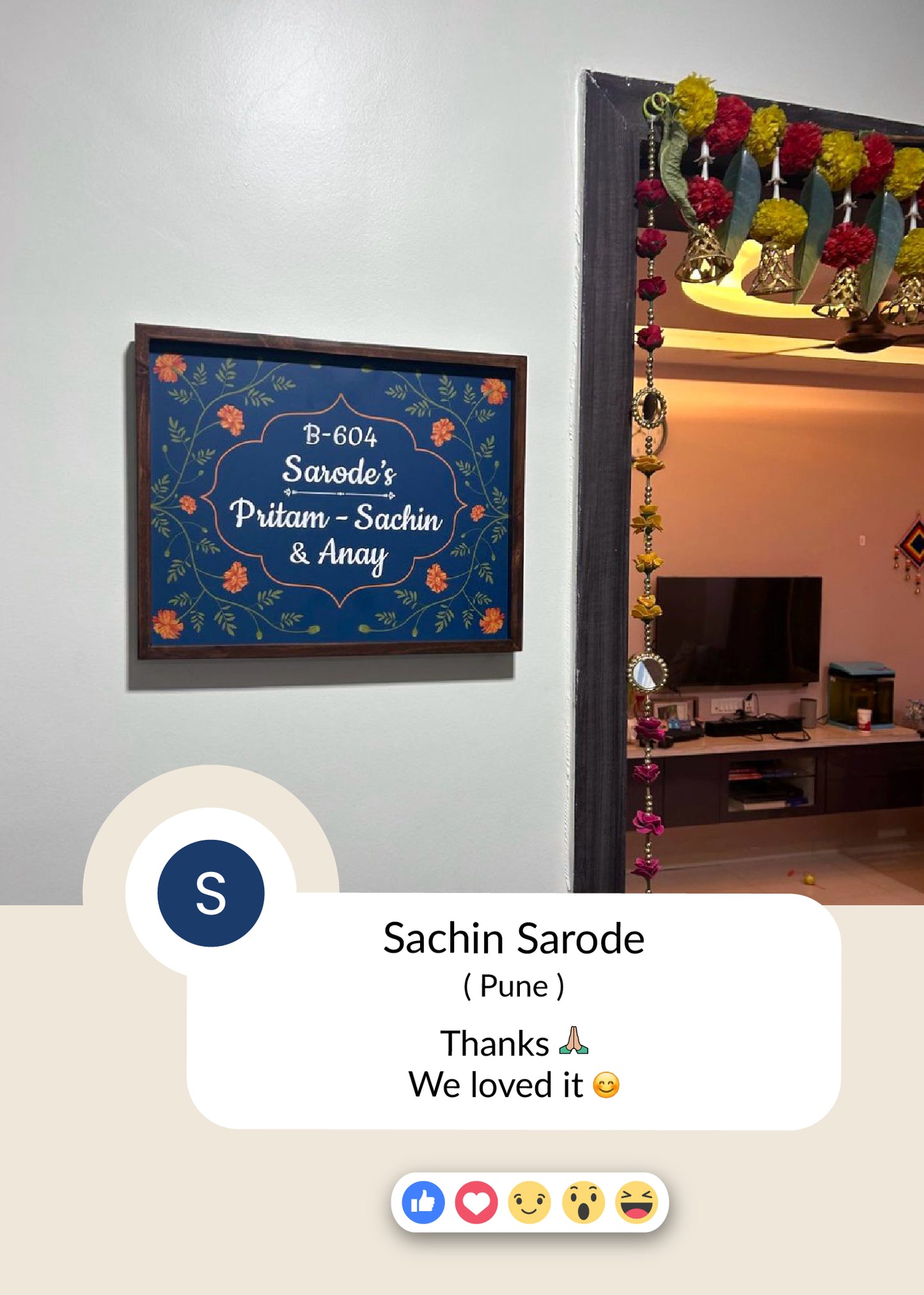 Marigold Name Plate for Home - Decor By The Way