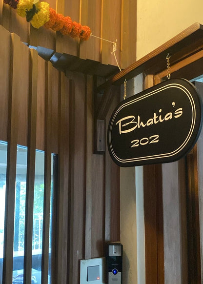 Aarambh – Hanging Name Plate with Wooden Bracket - Decor By The Way