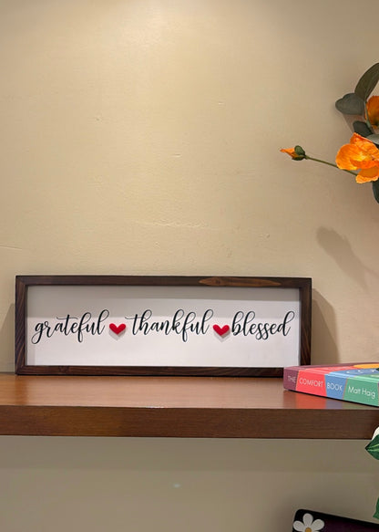 Grateful Thankful Blessed Frame