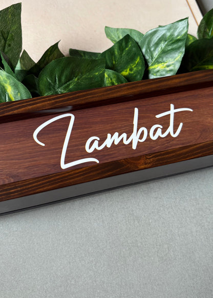 Sage Arch Planter Name Plate