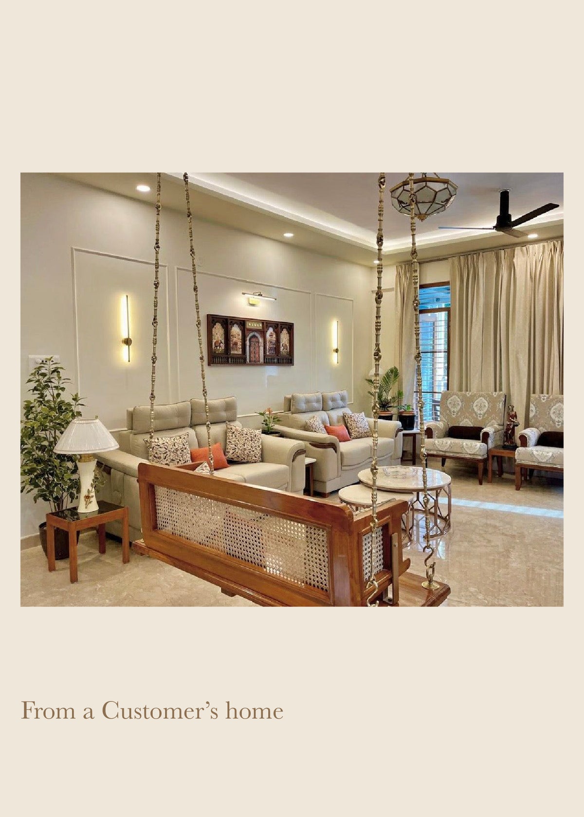 Meera Mahal Wooden Wall Decor – Grand 3D Wooden Artwork for Luxurious Interiors