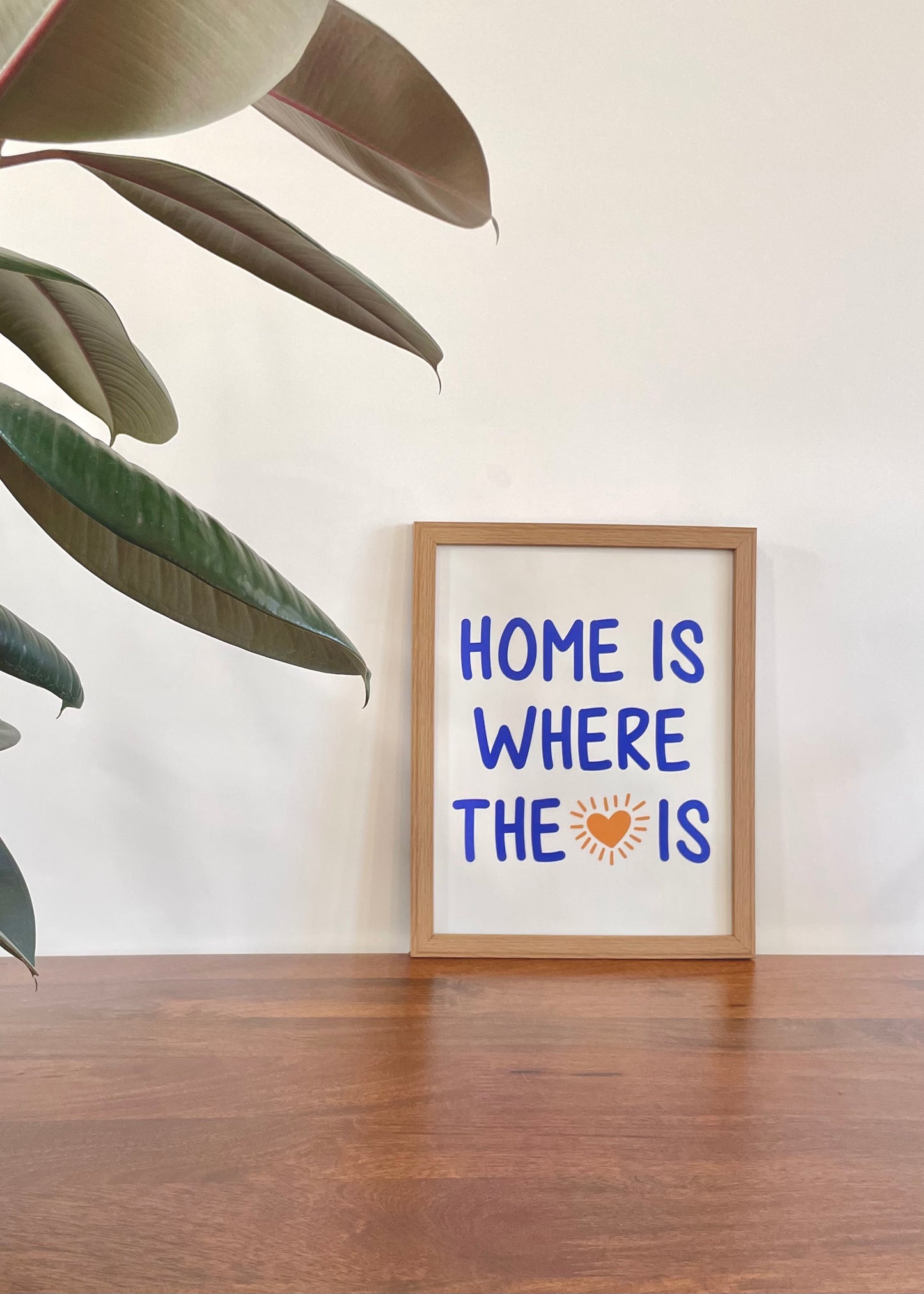 Quirky “Home is where the Heart is” Wall Frame