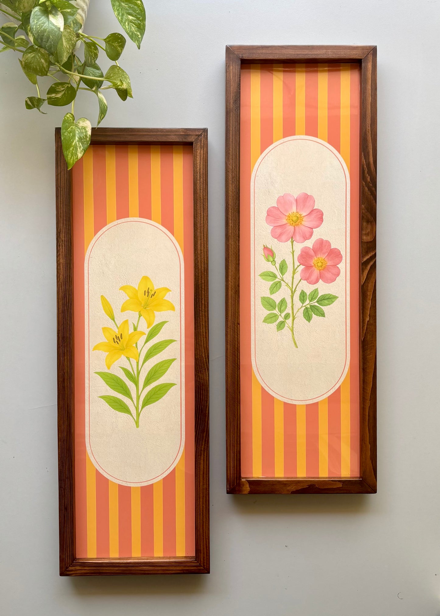 Roshan Rang Set of Two Wooden Wall Frames - Decor By The Way