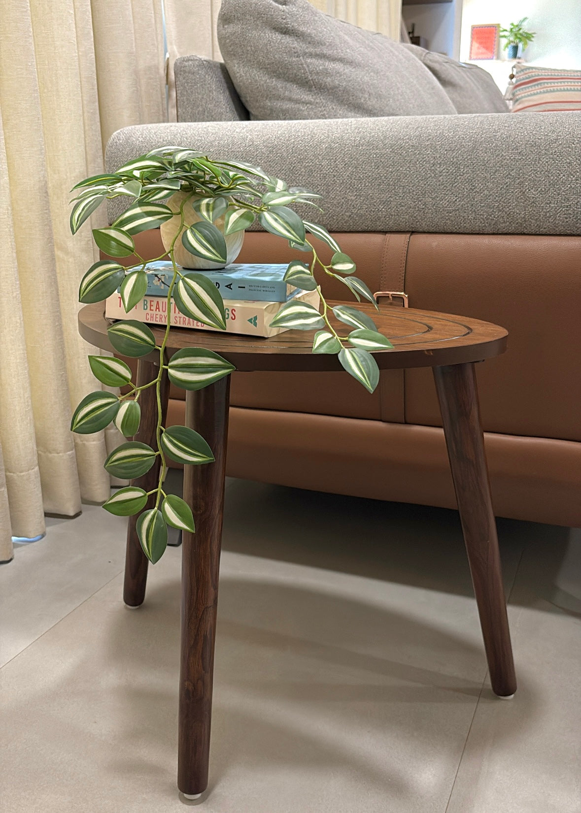 Akriti- Wooden Hand Carved Side Table - Decor By The Way