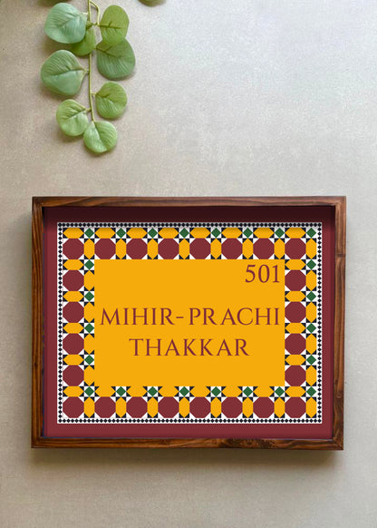 Athangudi Name Plate for Home - Decor By The Way