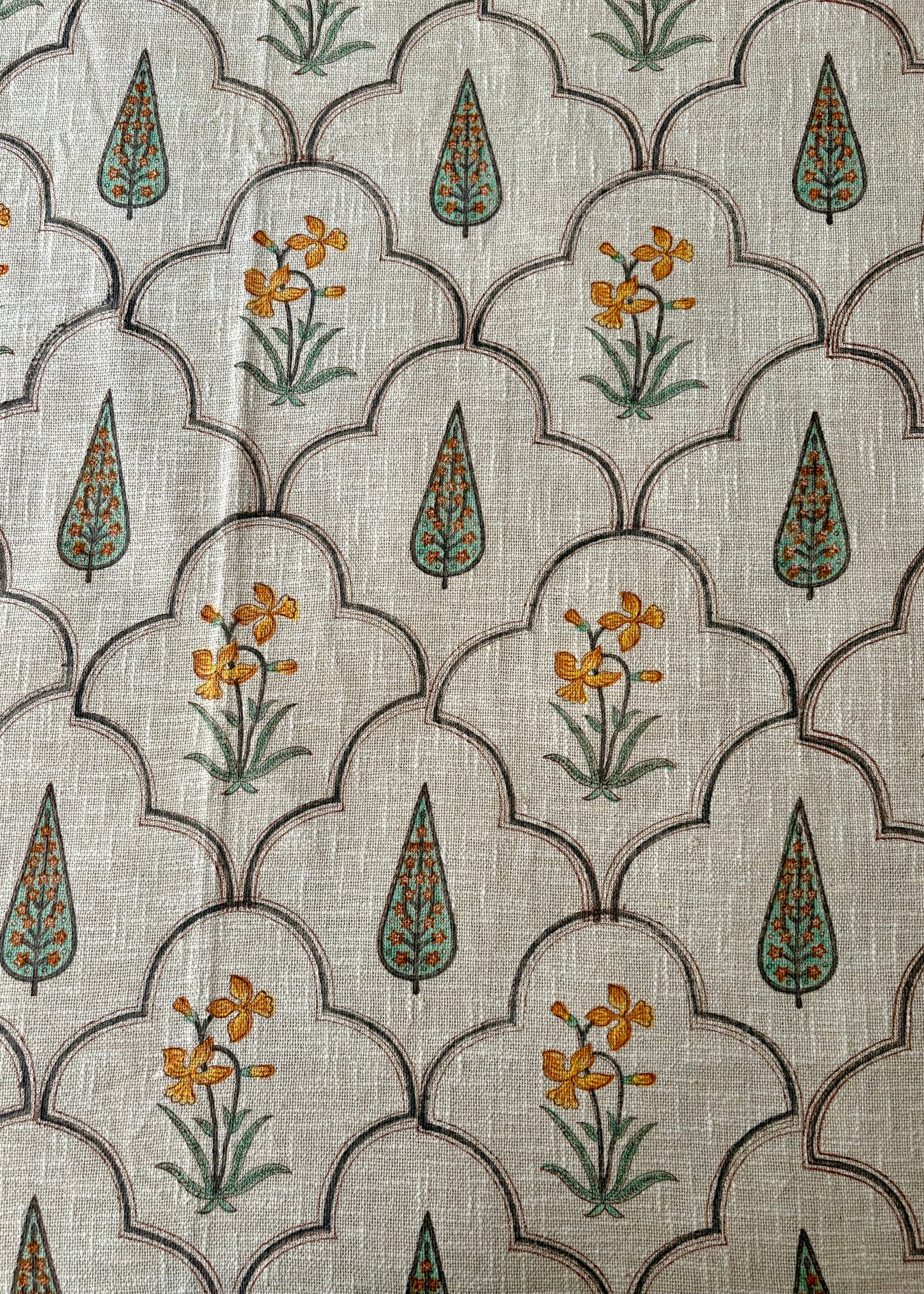 Peeli Bagh Hand Block Printed Soft Jute Bedsheet Set - Decor By The Way