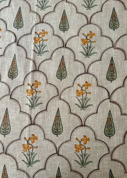 Peeli Bagh Hand Block Printed Soft Jute Bedsheet Set - Decor By The Way