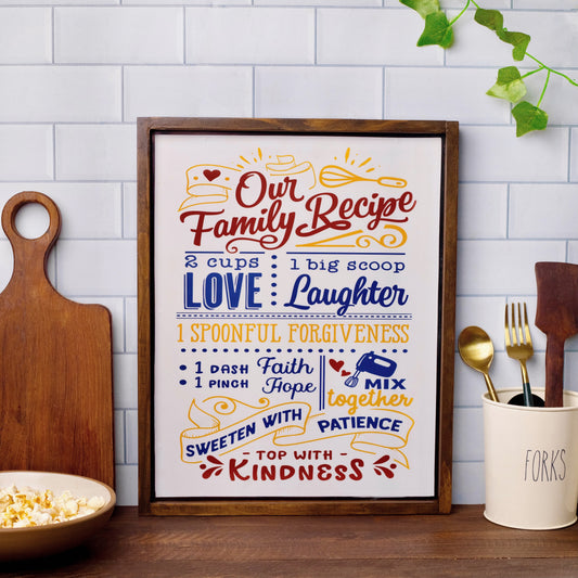 Our Family Recipe Frame - Decor By The Way