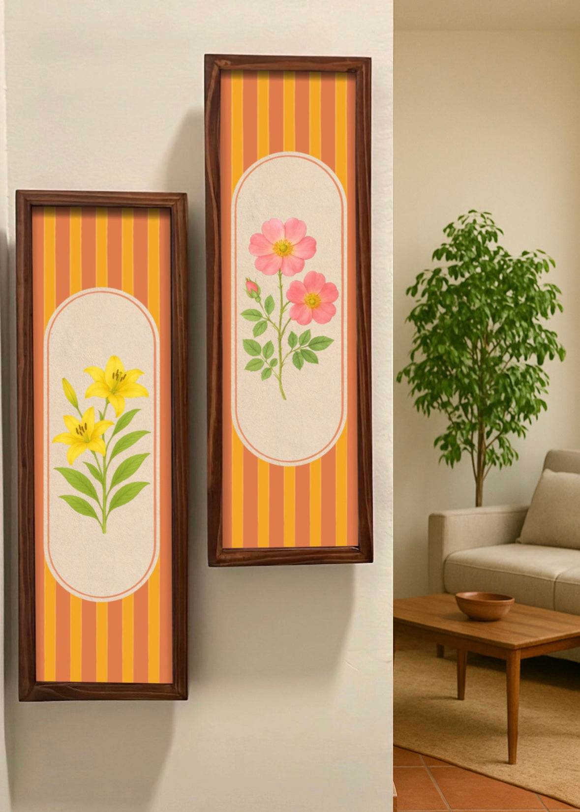 Roshan Rang Set of Two Wooden Wall Frames - Decor By The Way