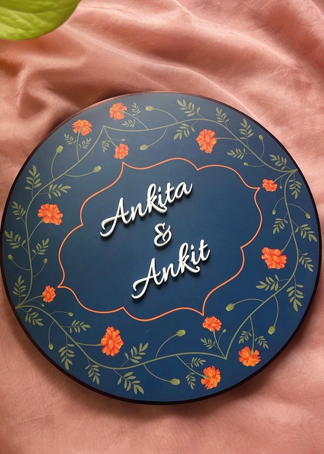 Marigold Round Name Plate - Decor By The Way