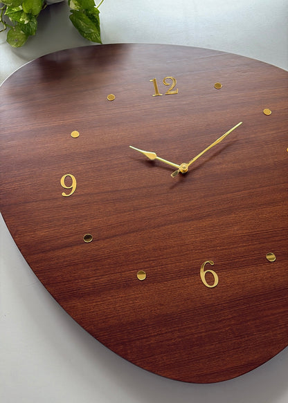 Not So Round Wooden Wall Clock