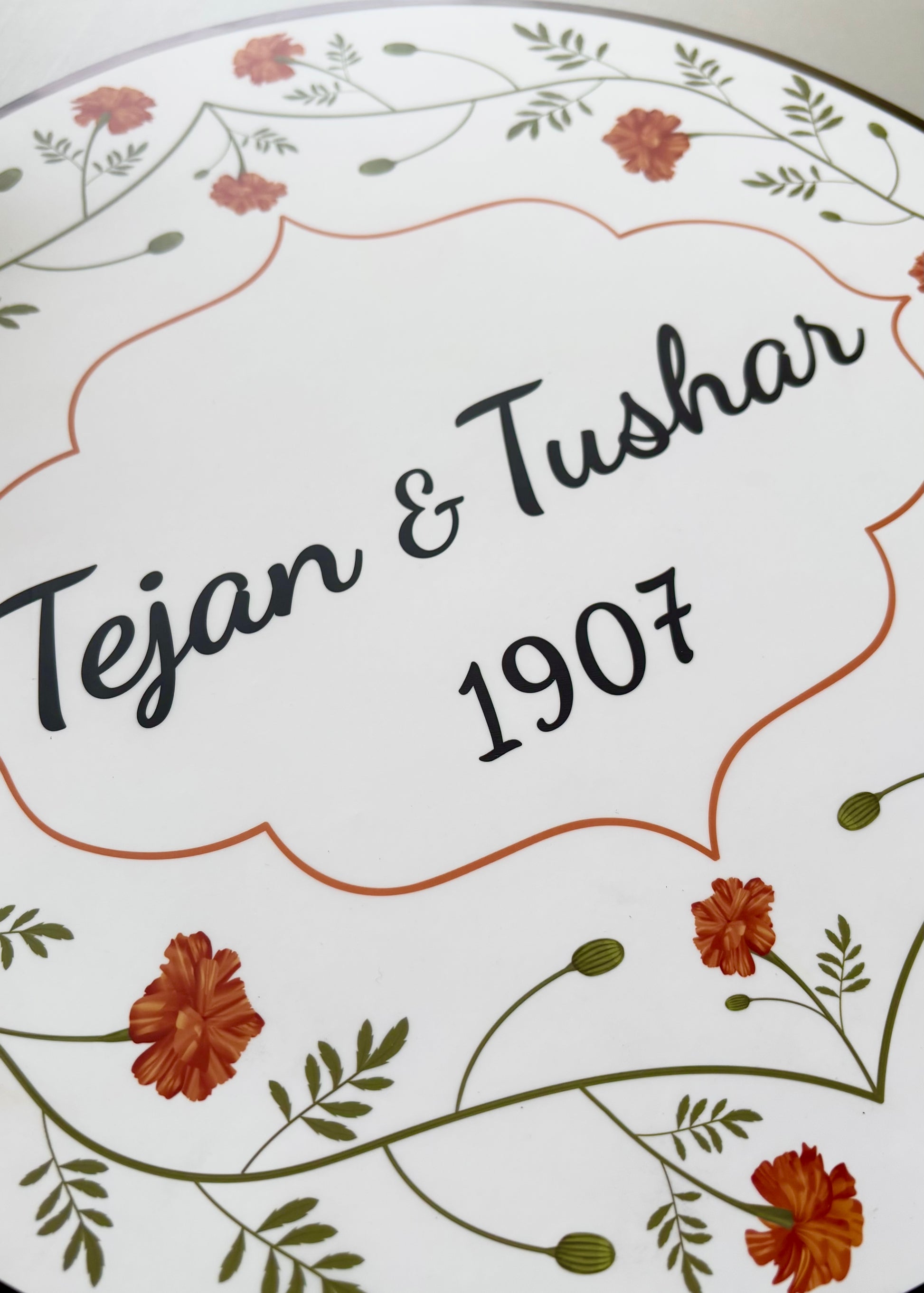 Marigold Round Name Plate - Decor By The Way