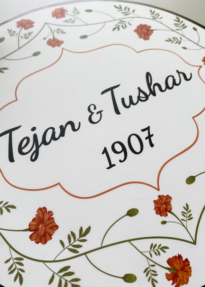 Marigold Round Name Plate - Decor By The Way