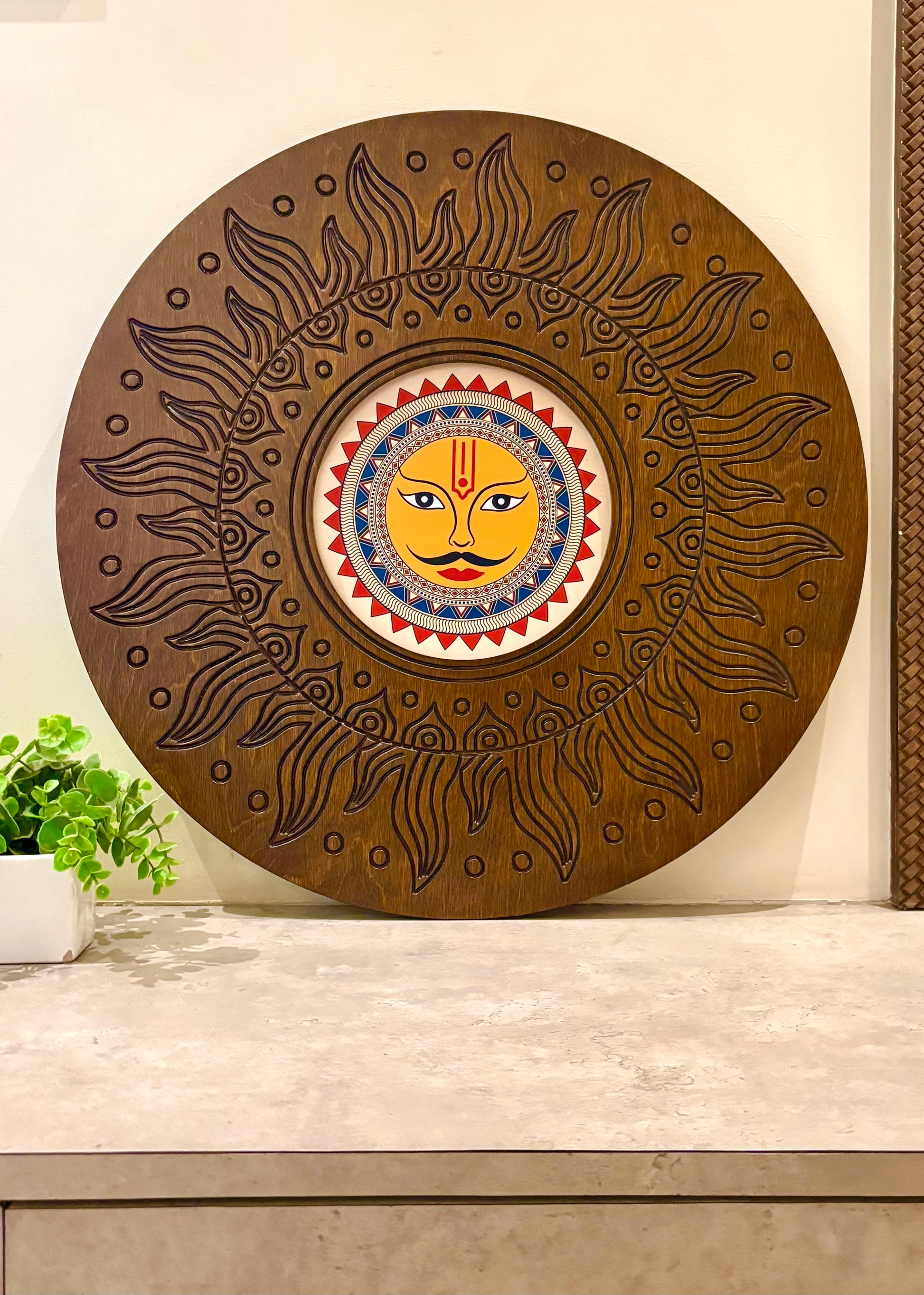 Surya Dev Wooden Wall Art - Decor By The Way