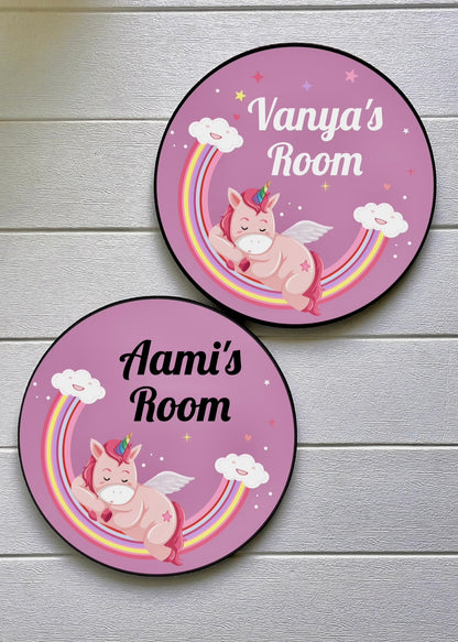 Unicorn Name Sign for Kids - Decor By The Way