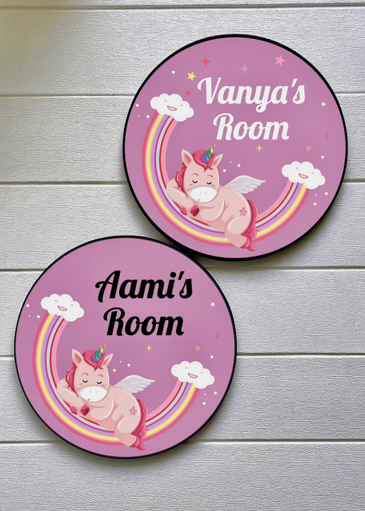 Unicorn Name Sign for Kids - Decor By The Way