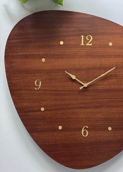 Not So Round Wooden Wall Clock