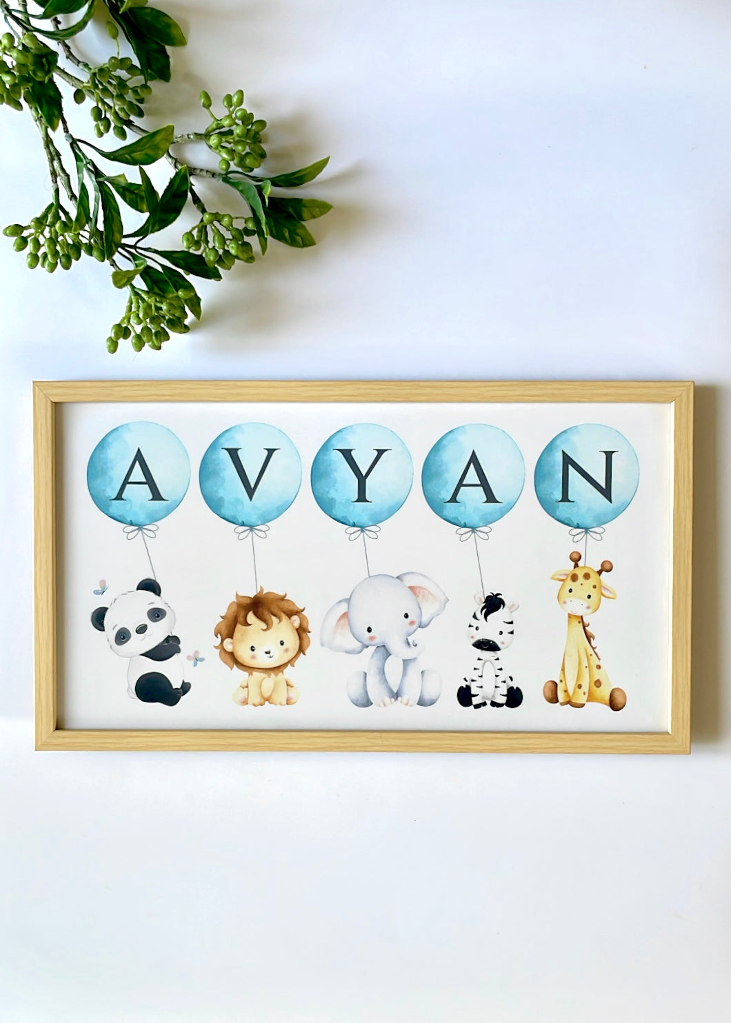 Balloons and Buddies Nursery Name Sign – Decor By The Way