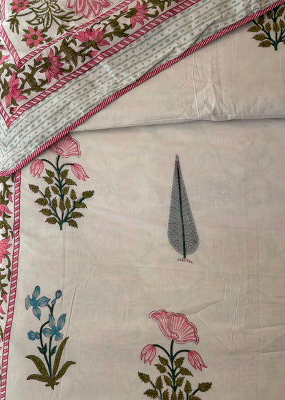 Bahar 100% Mulmul Cotton Reversible AC Dohar – Hand Block Printed - Decor By The Way