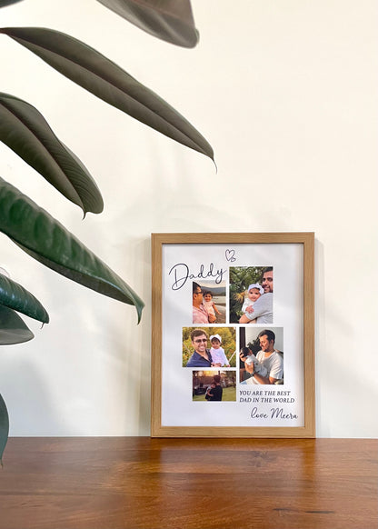 Personalized Collage Photo Frame for Dad