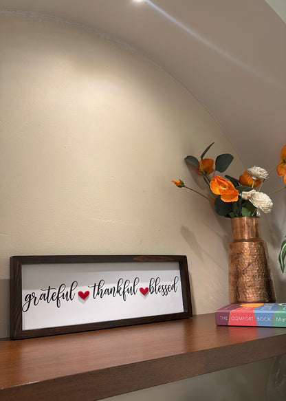 Grateful Thankful Blessed Frame