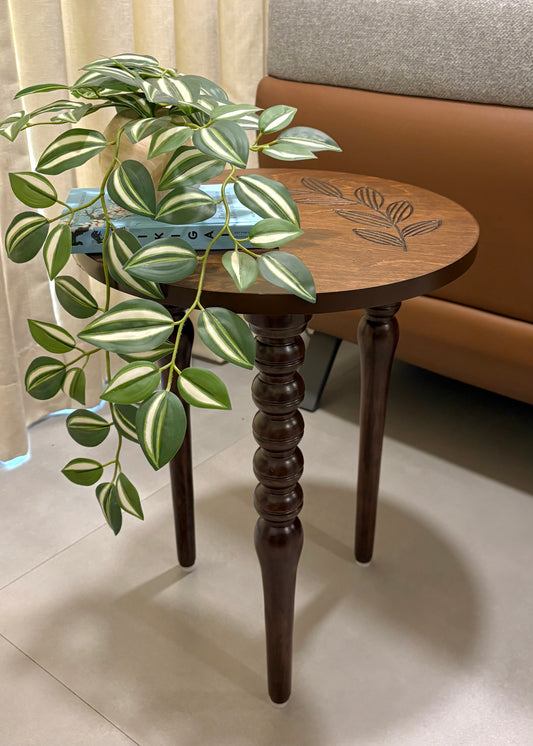 Patrani - Wooden Hand Carved Side Table - Decor By The Way