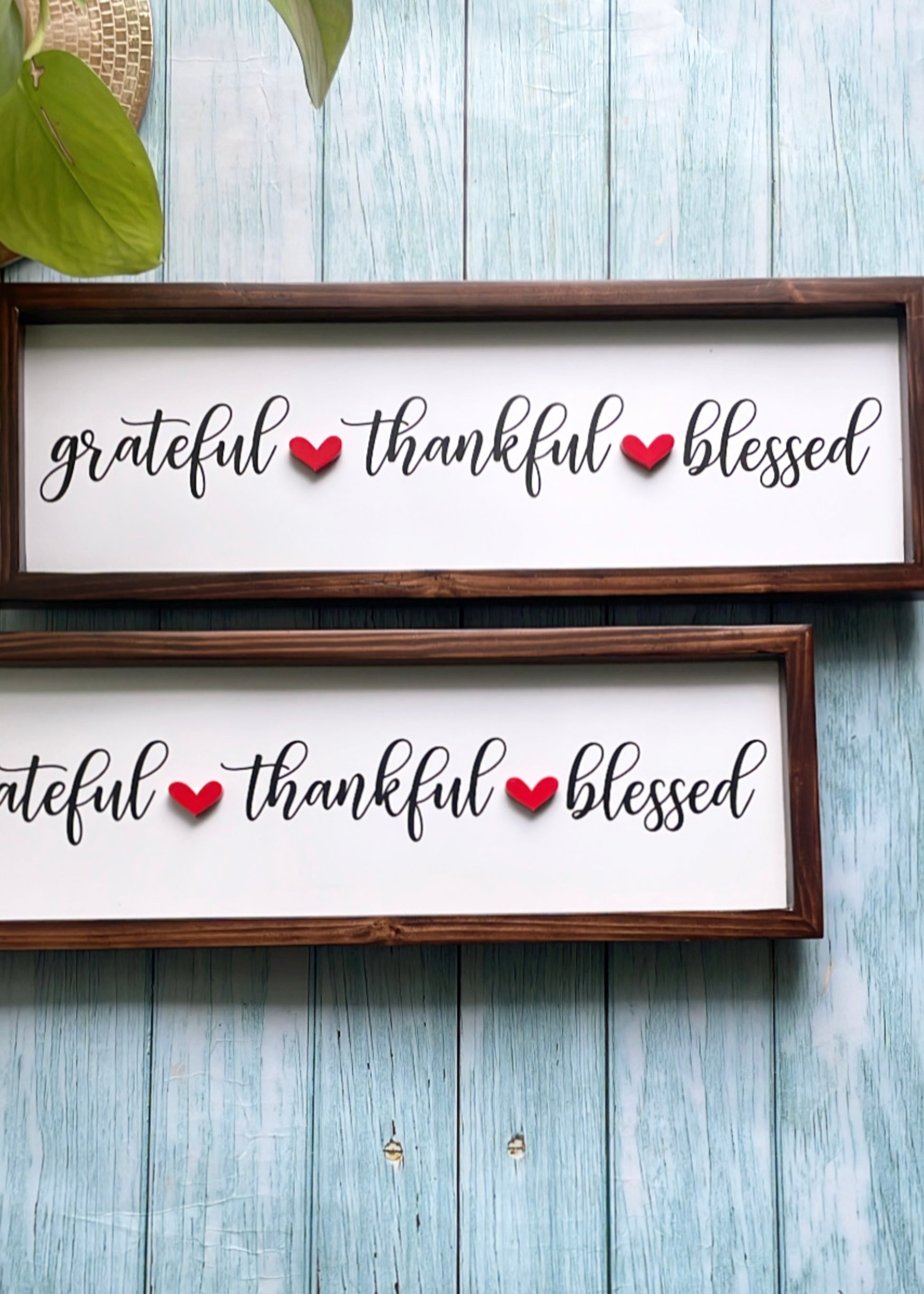 Grateful Thankful Blessed Frame - Decor By The Way