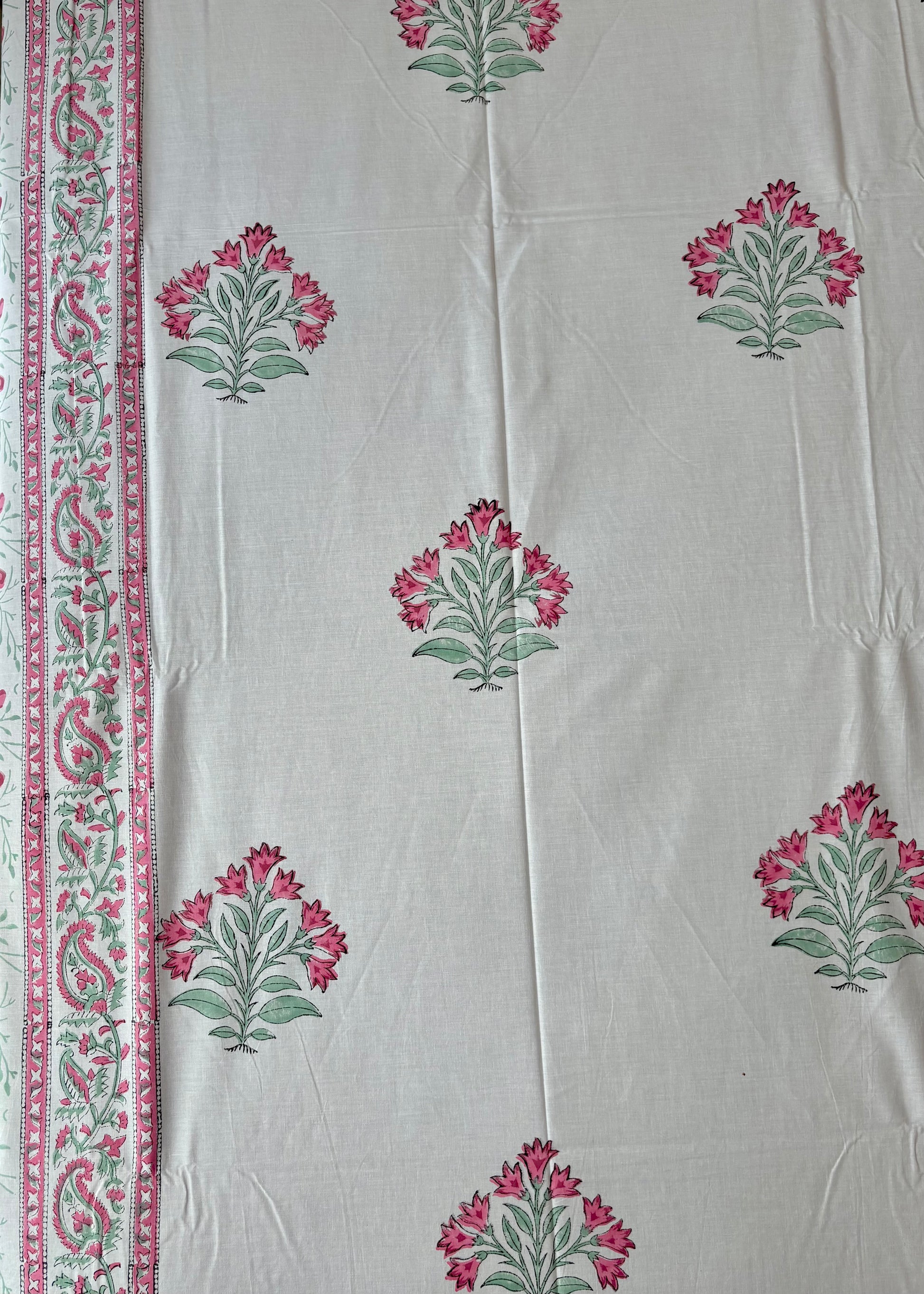 Mehek 100% Cotton Hand Block Printed 300 TC Bedsheet Set - Decor By The Way