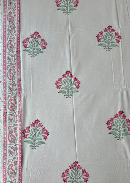 Mehek 100% Cotton Hand Block Printed 300 TC Bedsheet Set - Decor By The Way