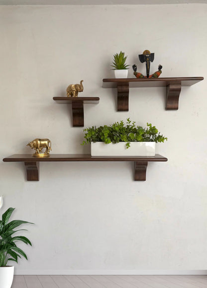 Vintage Wooden Wall Shelf- Set of Three - Decor By The Way