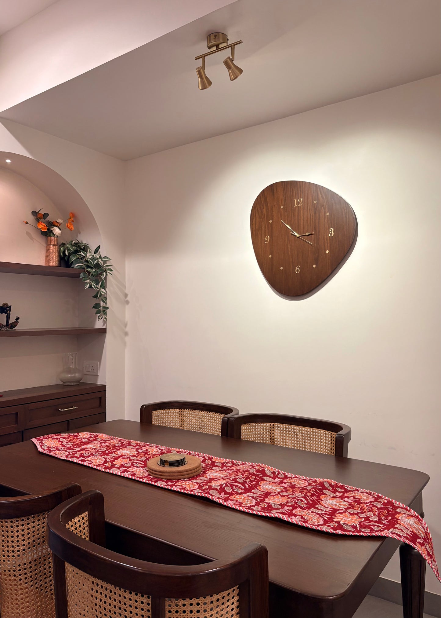 Not So Round Wooden Wall Clock