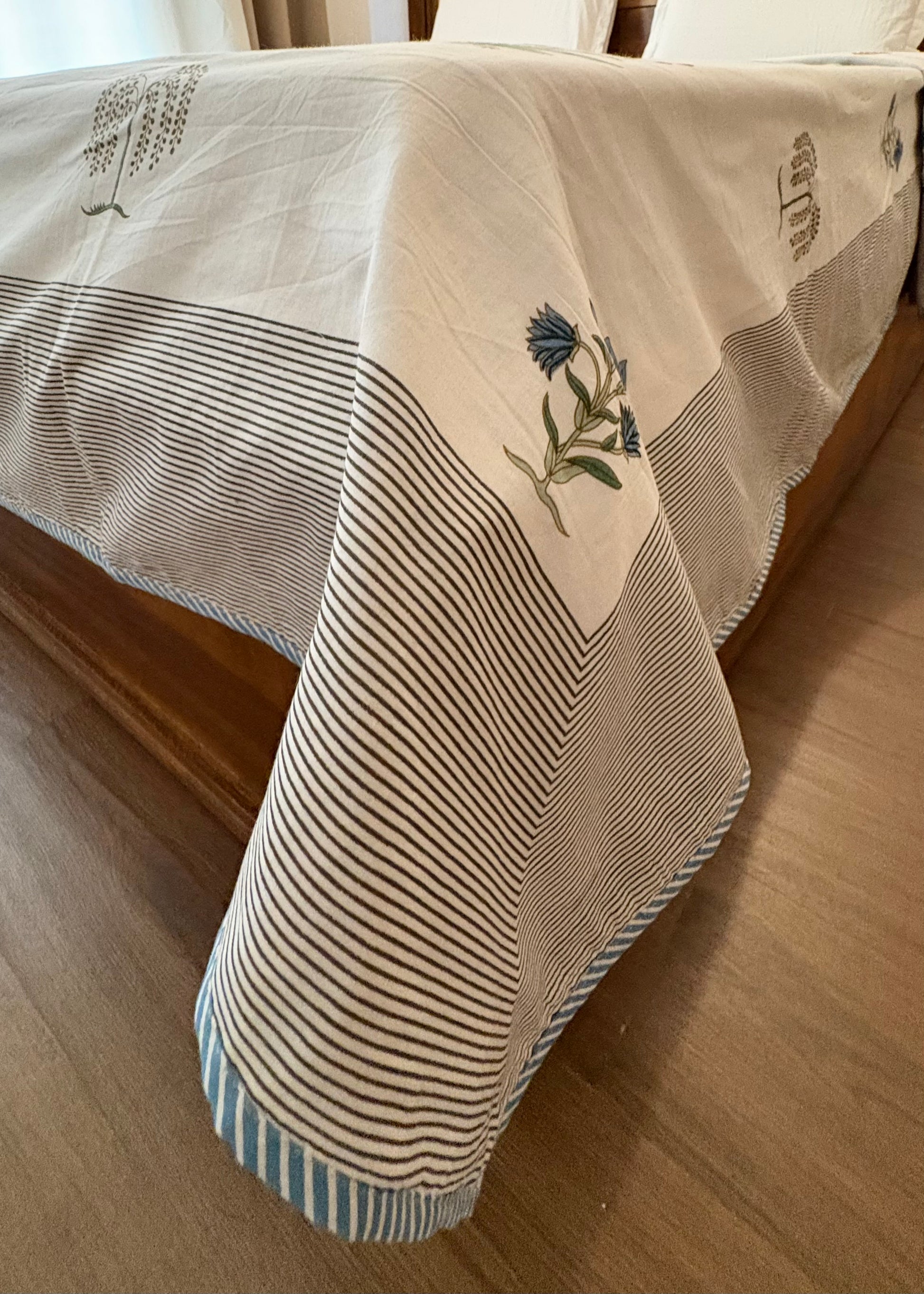 Ruhani 100% Mulmul Cotton Reversible AC Dohar – Hand Block Printed - Decor By The Way