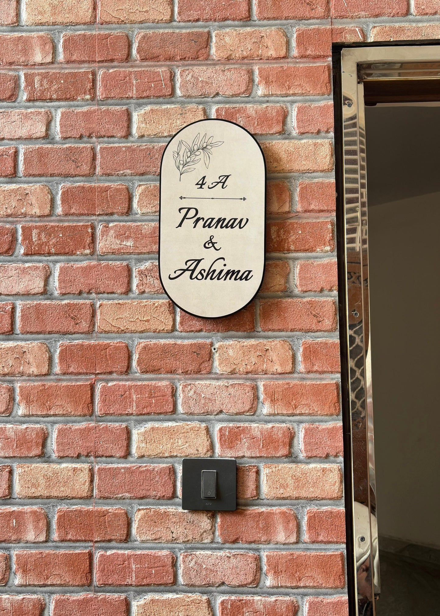 Olive Vertical Name Plate - Decor By The Way