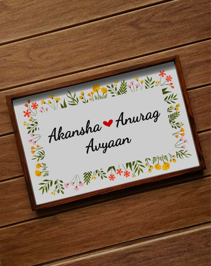 Floral Bliss Name Plate for Home