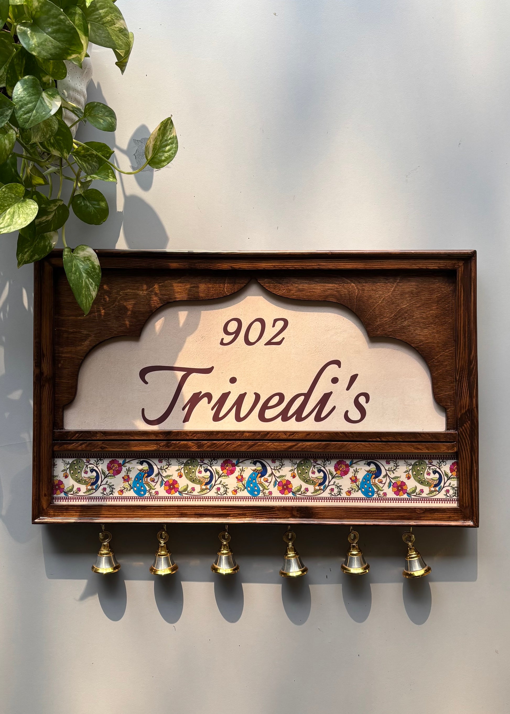 Mor Kunj Nameplate - Decor By The Way