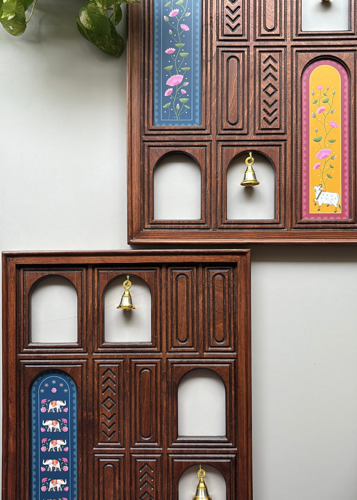 Shyam Saaj: Set of Two Wooden Wall Frames | Wall Decor - Decor By The Way