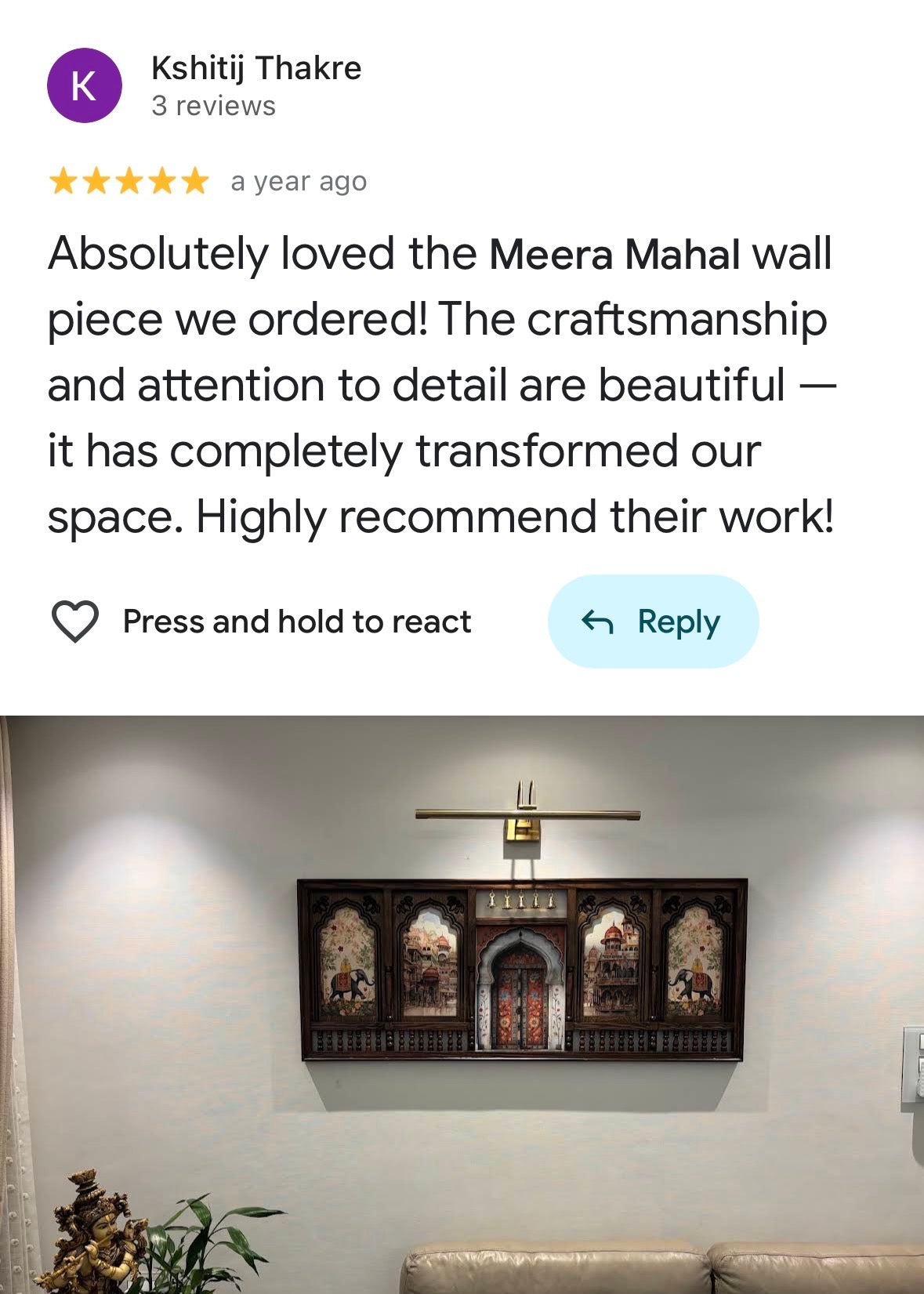 Meera Mahal Wooden Wall Decor – Grand 3D Wooden Artwork for Luxurious Interiors