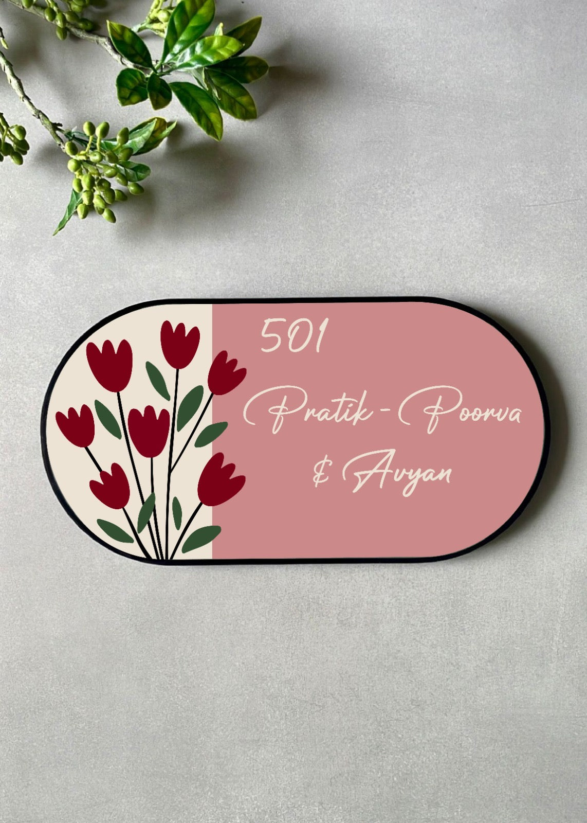 Tulip Bloom Name Plate