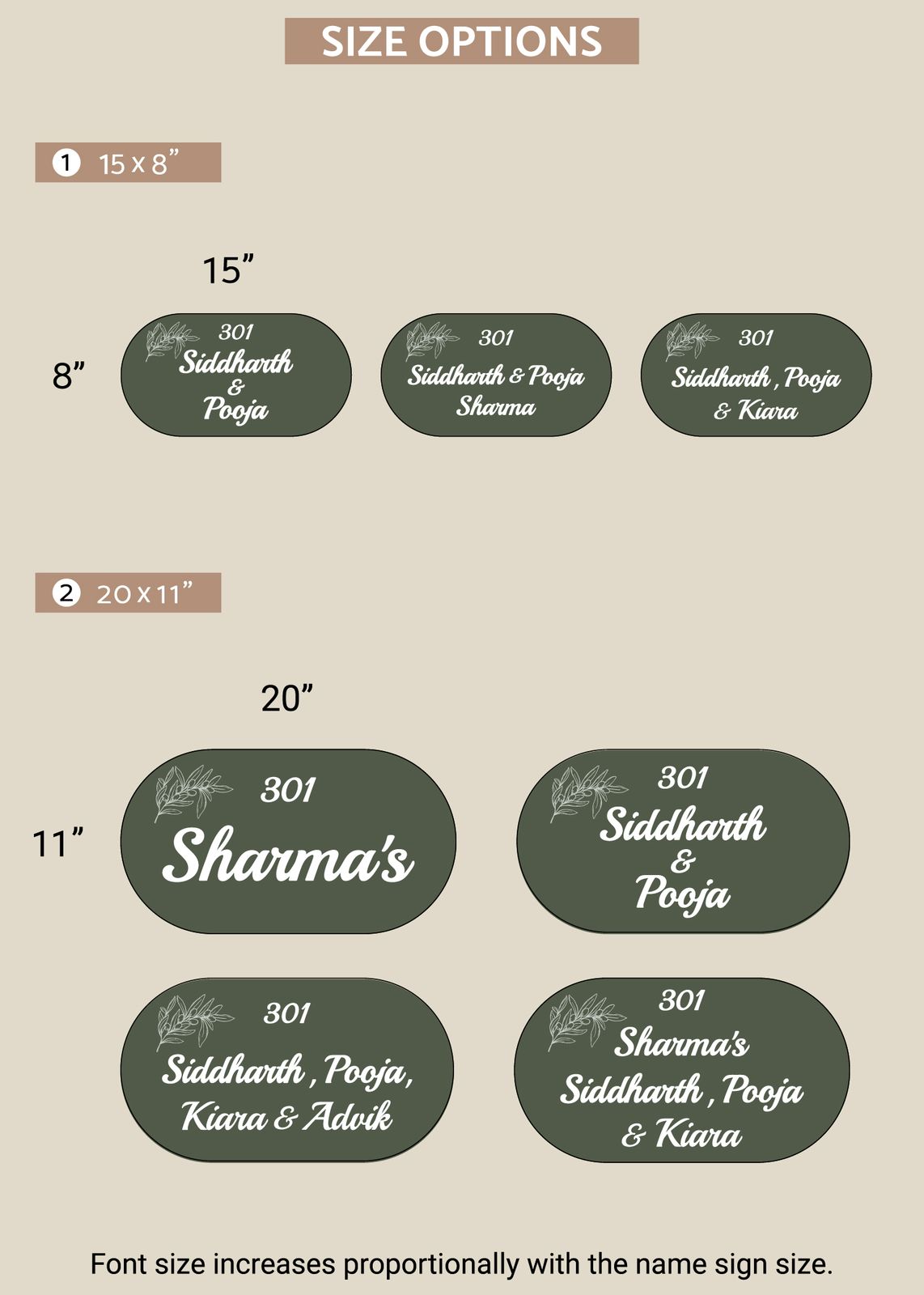 Olive Name Plate - Decor By The Way