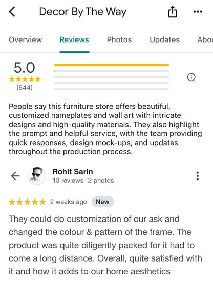 Ray of Hope Name Sign - Decor By The Way